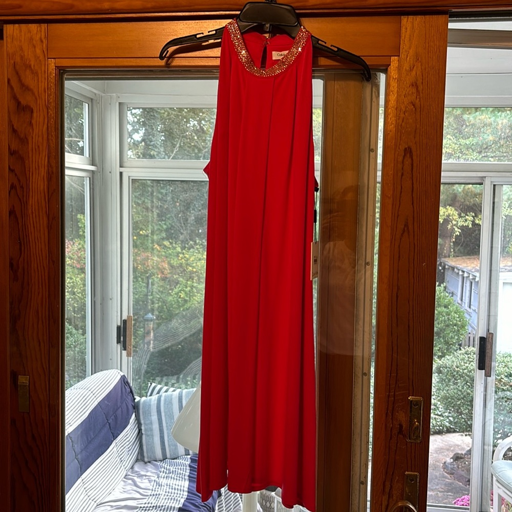 NET Calvin Klein no alterations coral align dress
